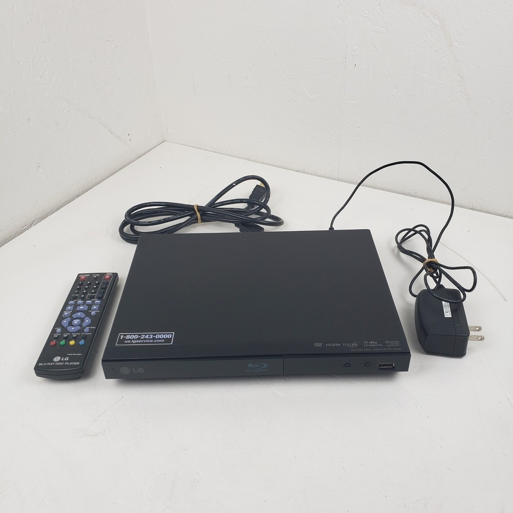 LG BP200 Blu-ray DVD Player Full HD 1080p HDMI LAN with Remote and Cables